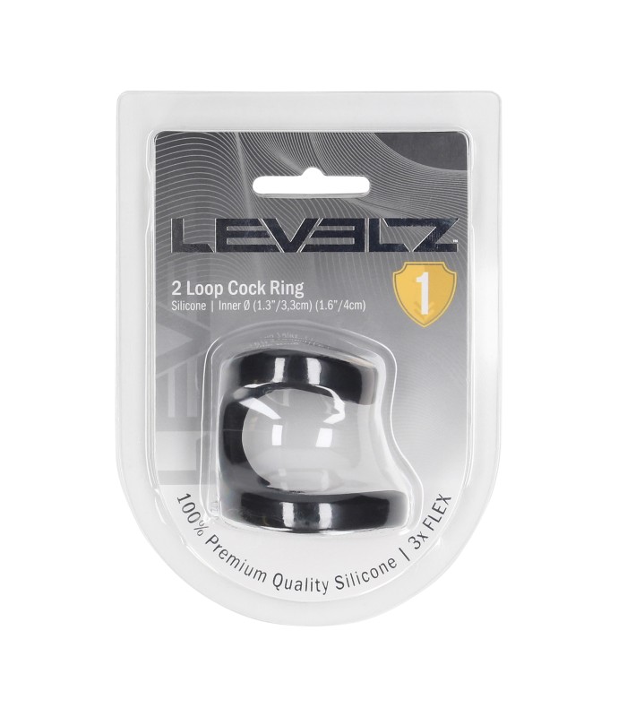 Double CockRing Silicone Levelz Noir