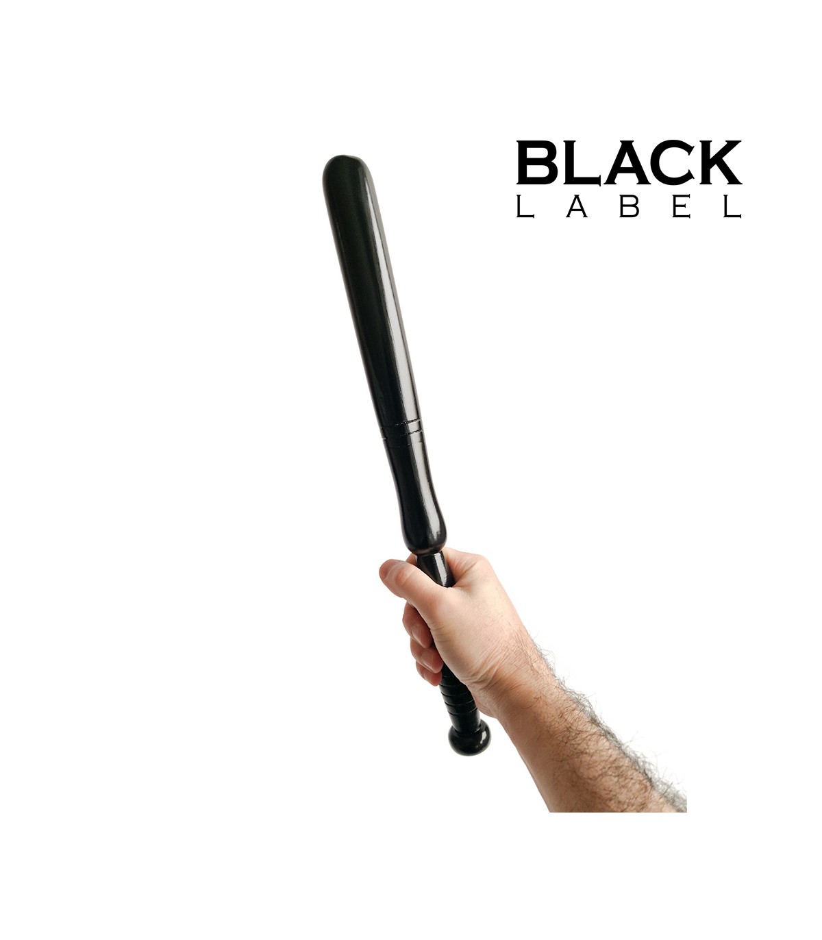 Matraque BDSM en Bois Rigide Noir 40cm