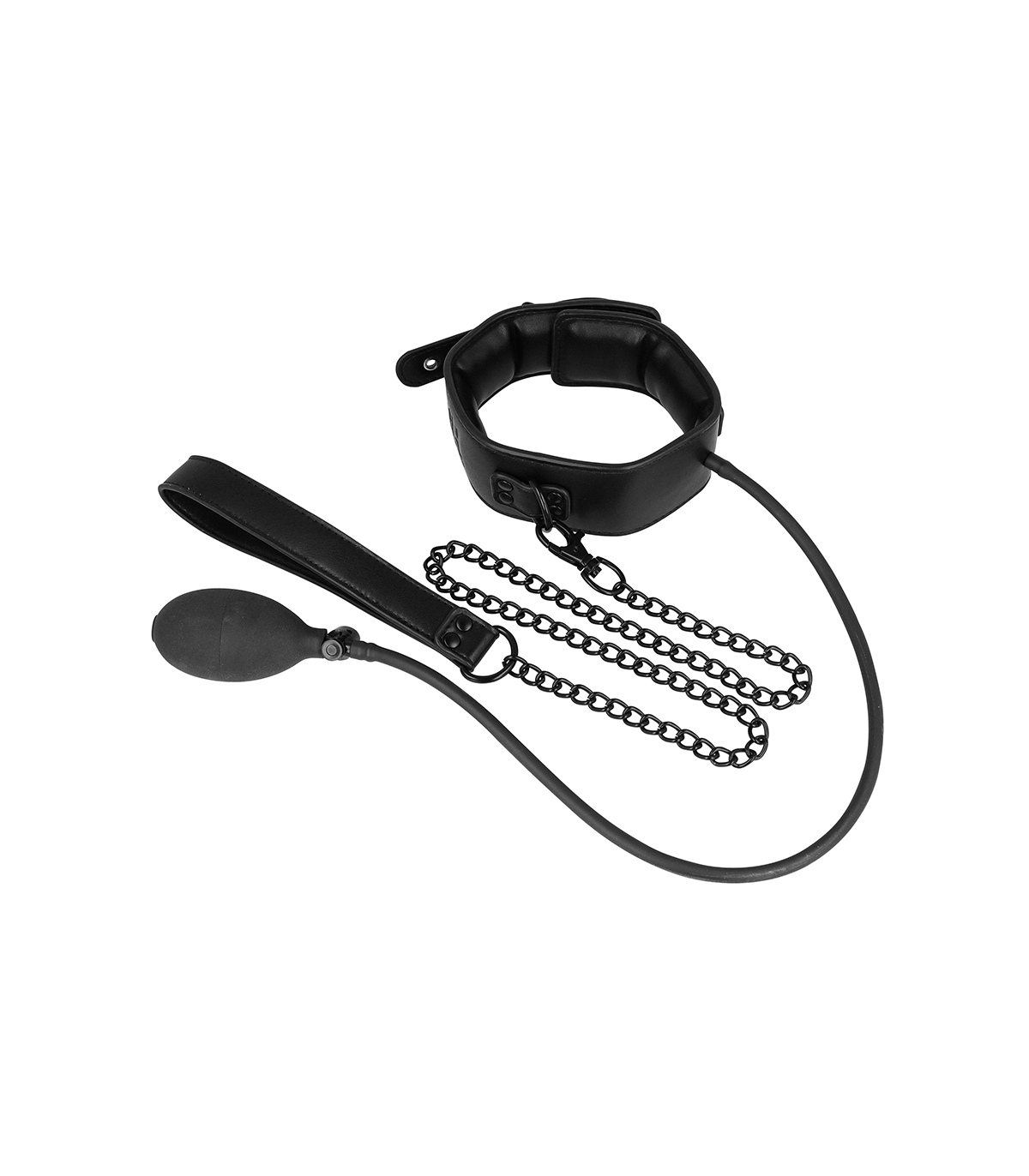 Collier BDSM d'Étranglement Gonflable avec Chaine