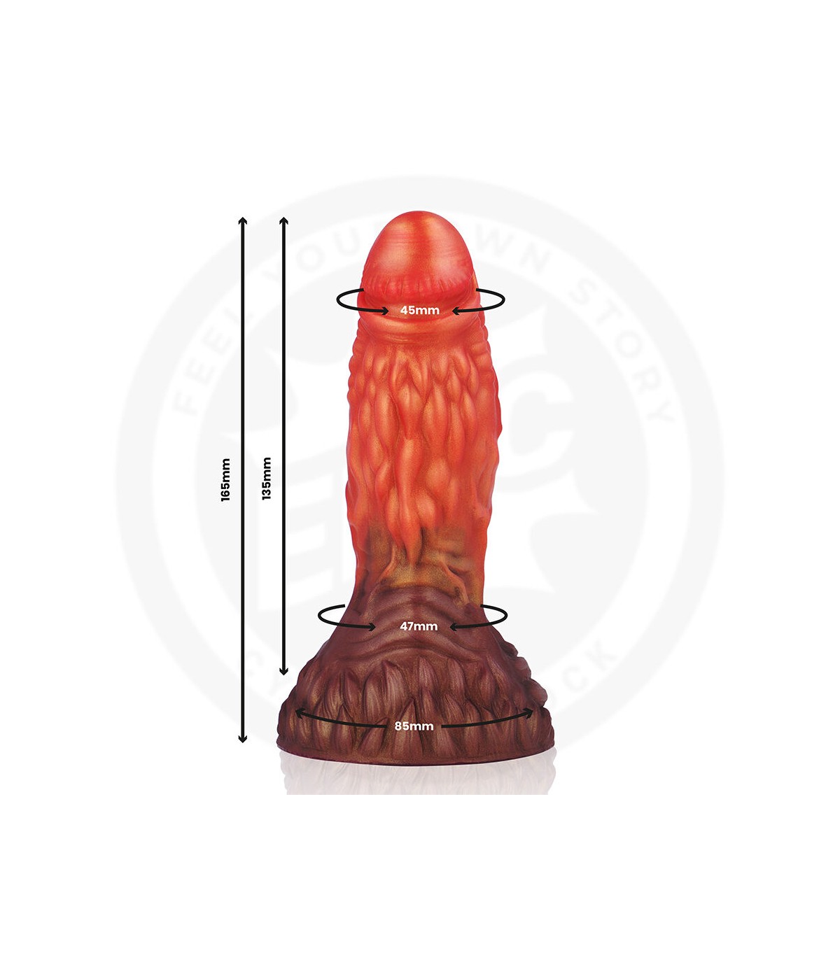 Gode Réaliste Large Andros dimensions