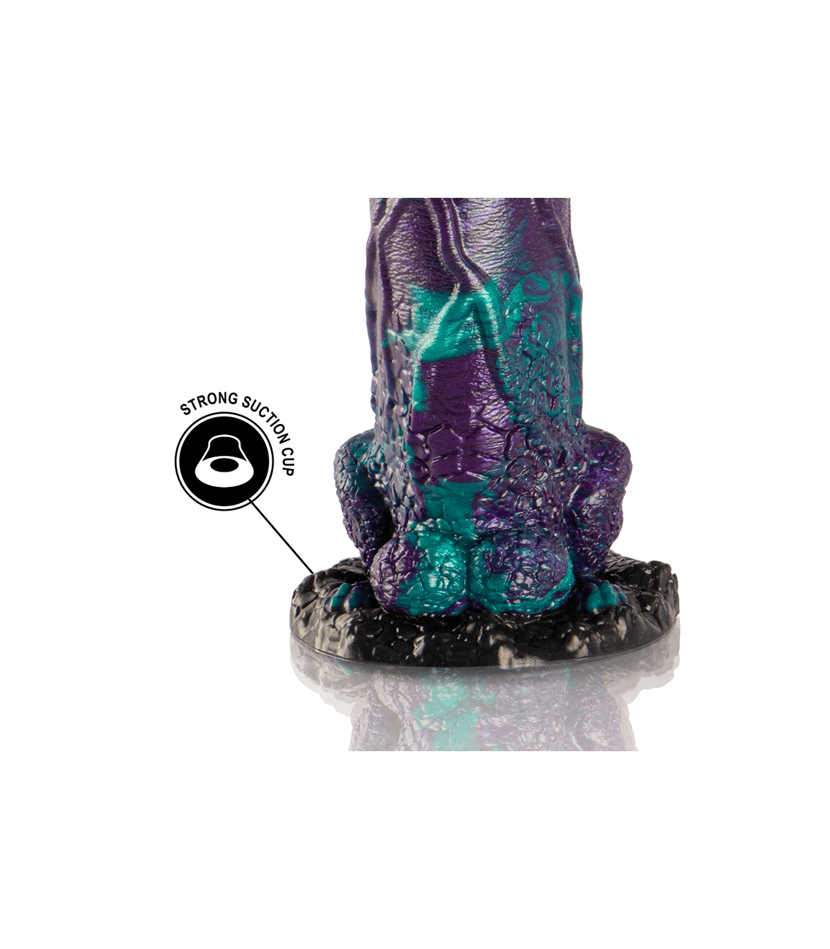 Gode ventouse Monstre Basilic Violet