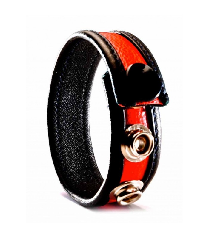 Cockring gay en Cuir à Pressions