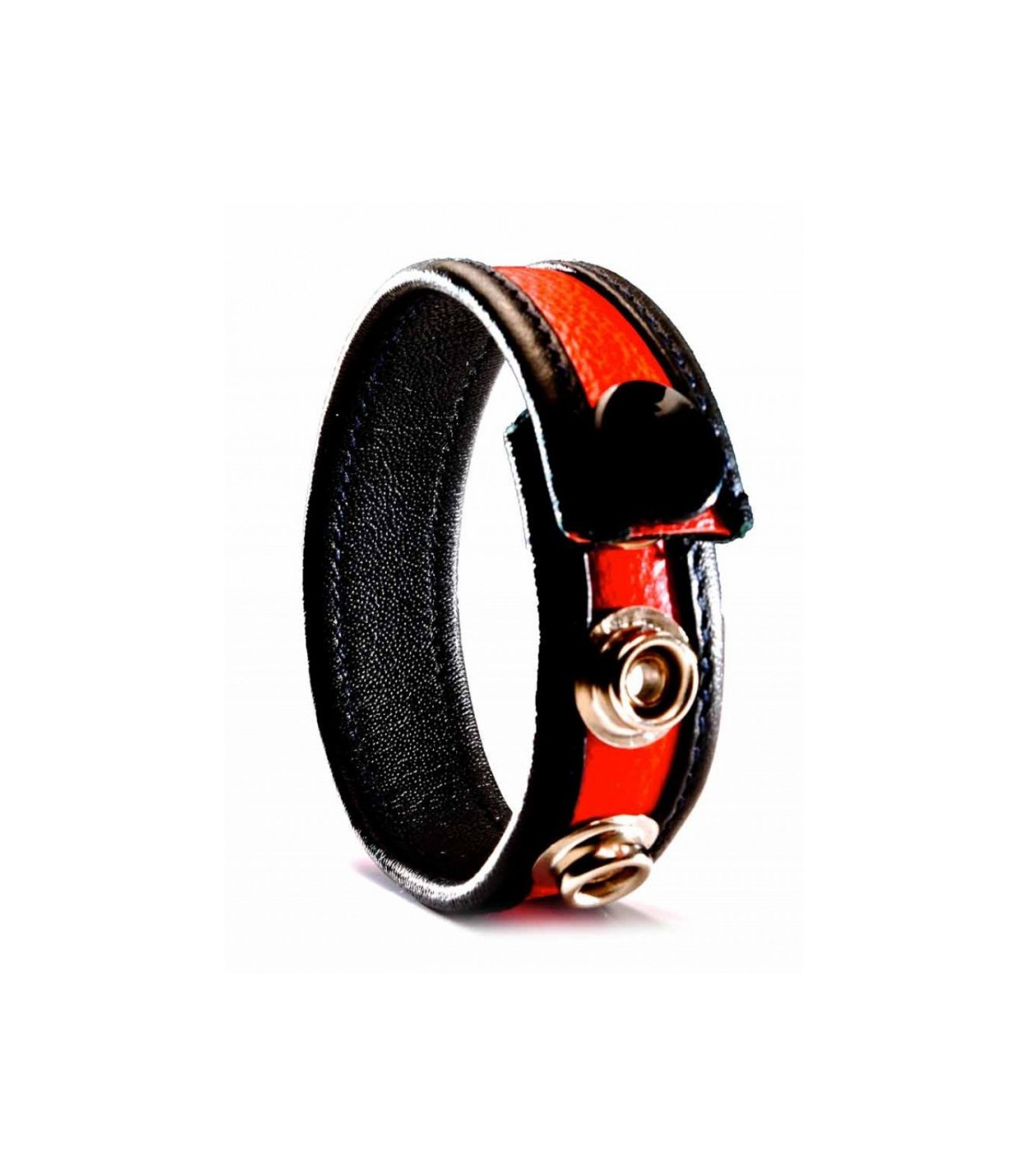 Cockring gay en Cuir à Pressions