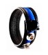 Cockring en Cuir à Pressions Bleu Black Label gay