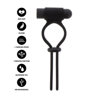 Cockring Ajustable et Vibrant Rechargeable