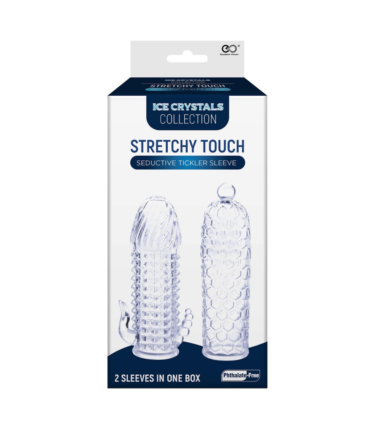 Set 2 Gaines Pénis Transparents Texturées Nmc