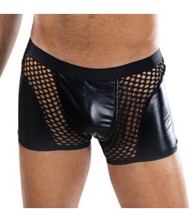 Boxer Homme Maille et Wetlook Noir