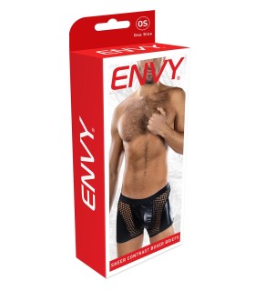 Boxer Homme Maille et Wetlook Noir