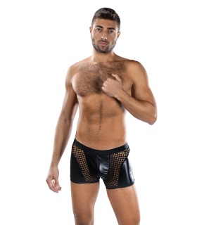 Boxer Homme Maille et Wetlook Noir