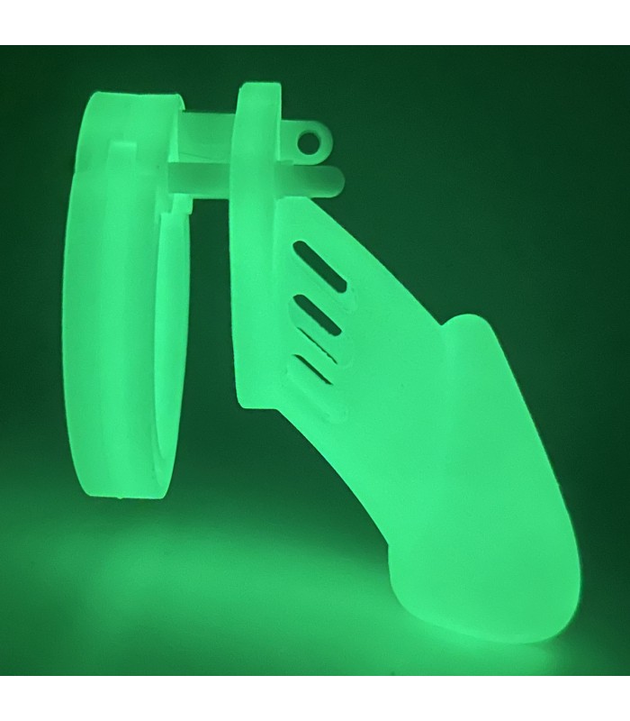 Cage de Chasteté Silicone Phosphroscente