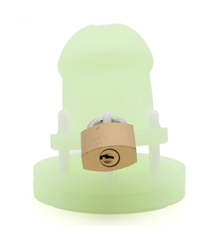 Cage de Chasteté Silicone Phosphroscente