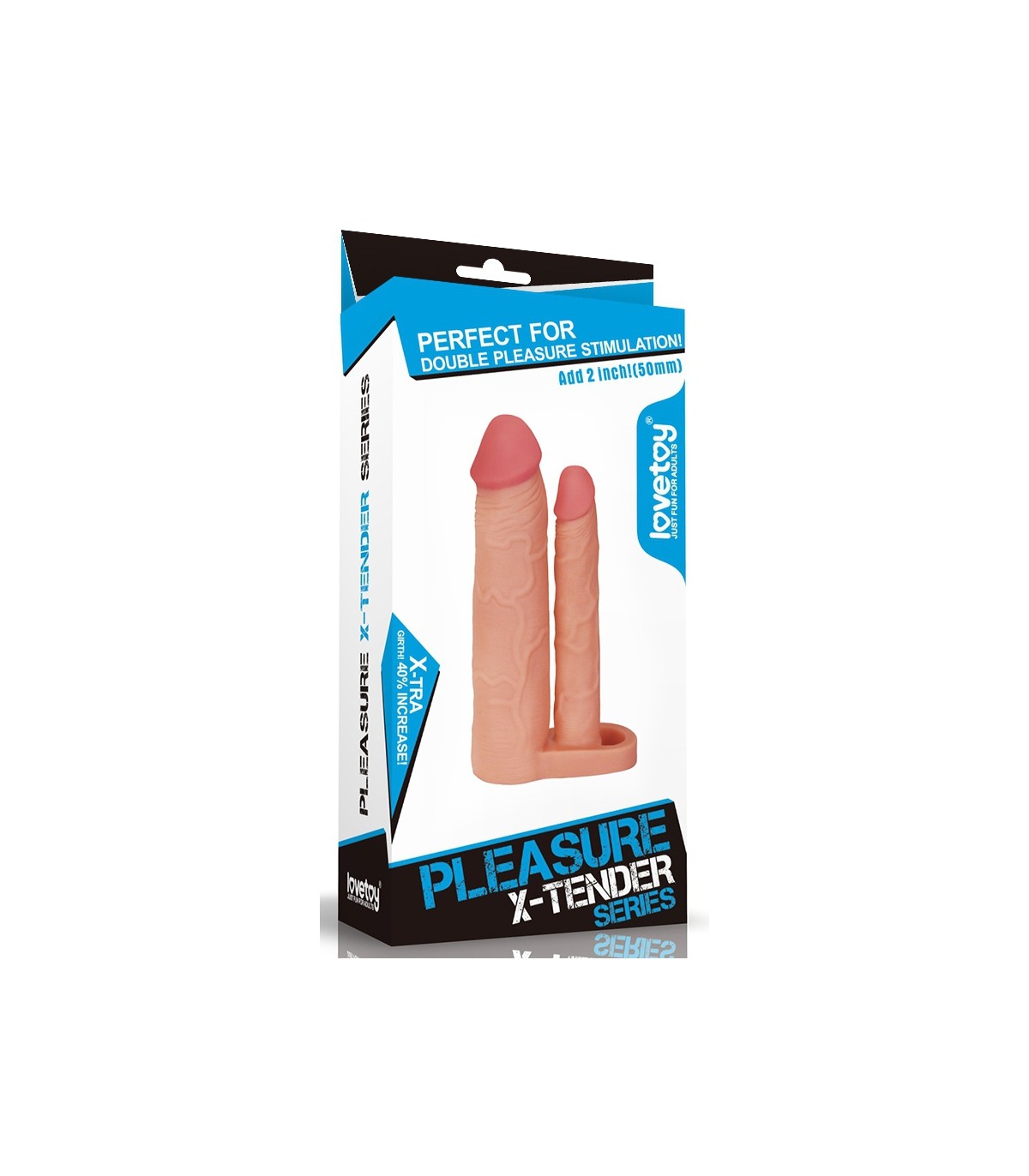 Gaine Double Pénis X-Tender 18x4cm