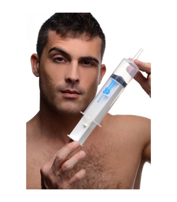 Seringue Enema injection dans l anus de lubrifiant