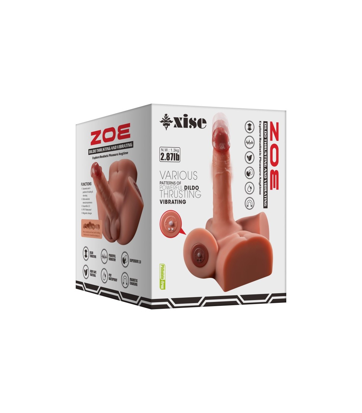 Masturbateur Réaliste Masculin Thrusted Zoe