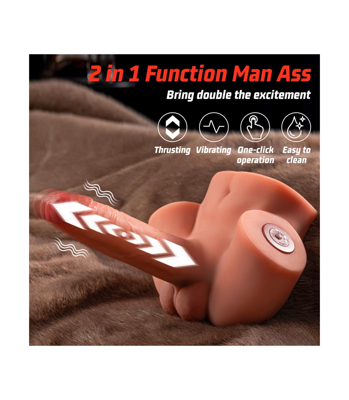 Masturbateur Réaliste Masculin Thrusted Zoe