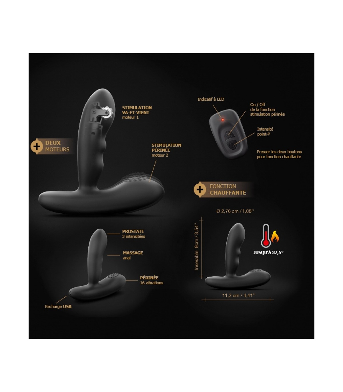 Stimulateur De Prostate Chauffant Dorcel P Stroker