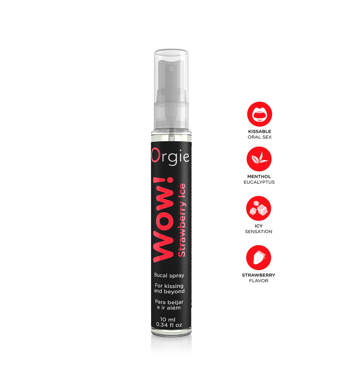Spray pour Fellation WOW Fraise Glacée 10ml