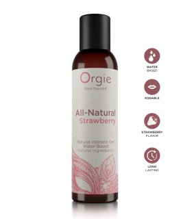 Gel Lubrifiant Embrassable All Natural Fraise orgie 150ml
