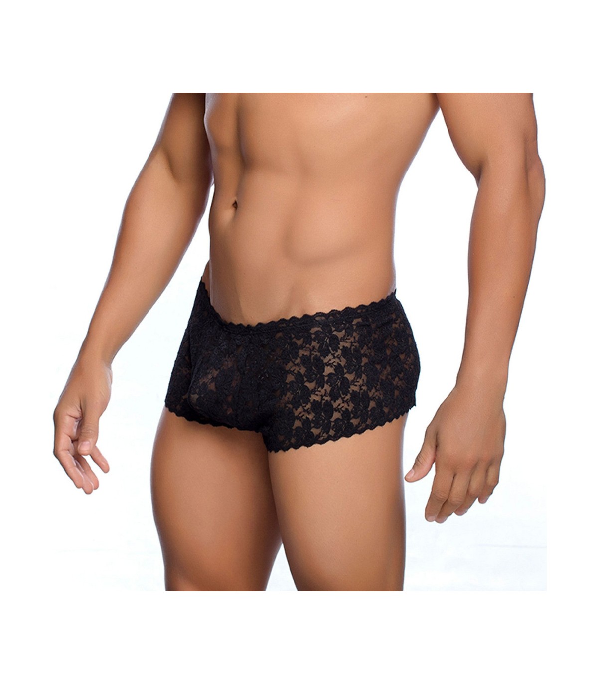 Boxer Sexy en Dentelle Noir Mob