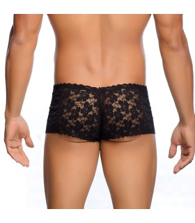 Boxer Sexy en Dentelle Noir Mob