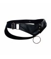Jockstrap Faux Cuir avec Cockring Noir
