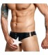 Jockstrap Faux Cuir avec Cockring Noir