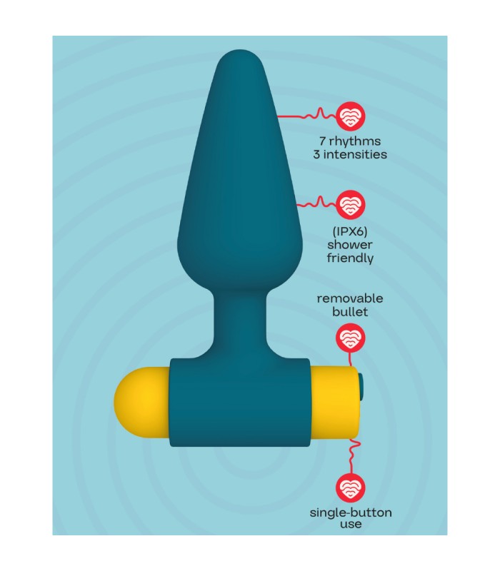 Plug Anal Vibrant Rechargeable Vert