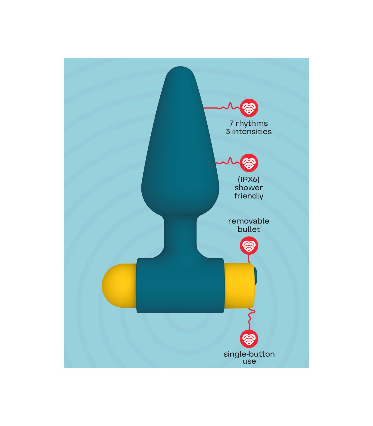 Plug Anal Vibrant Rechargeable Vert