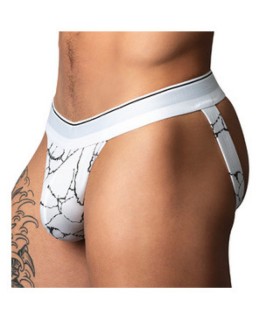 Jockstrap Blanc Marbré Soo Cumfy