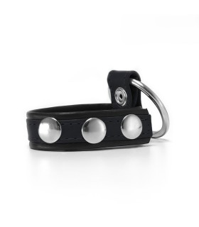 Cockstrap Cuir avec Anneau Pénien en Métal