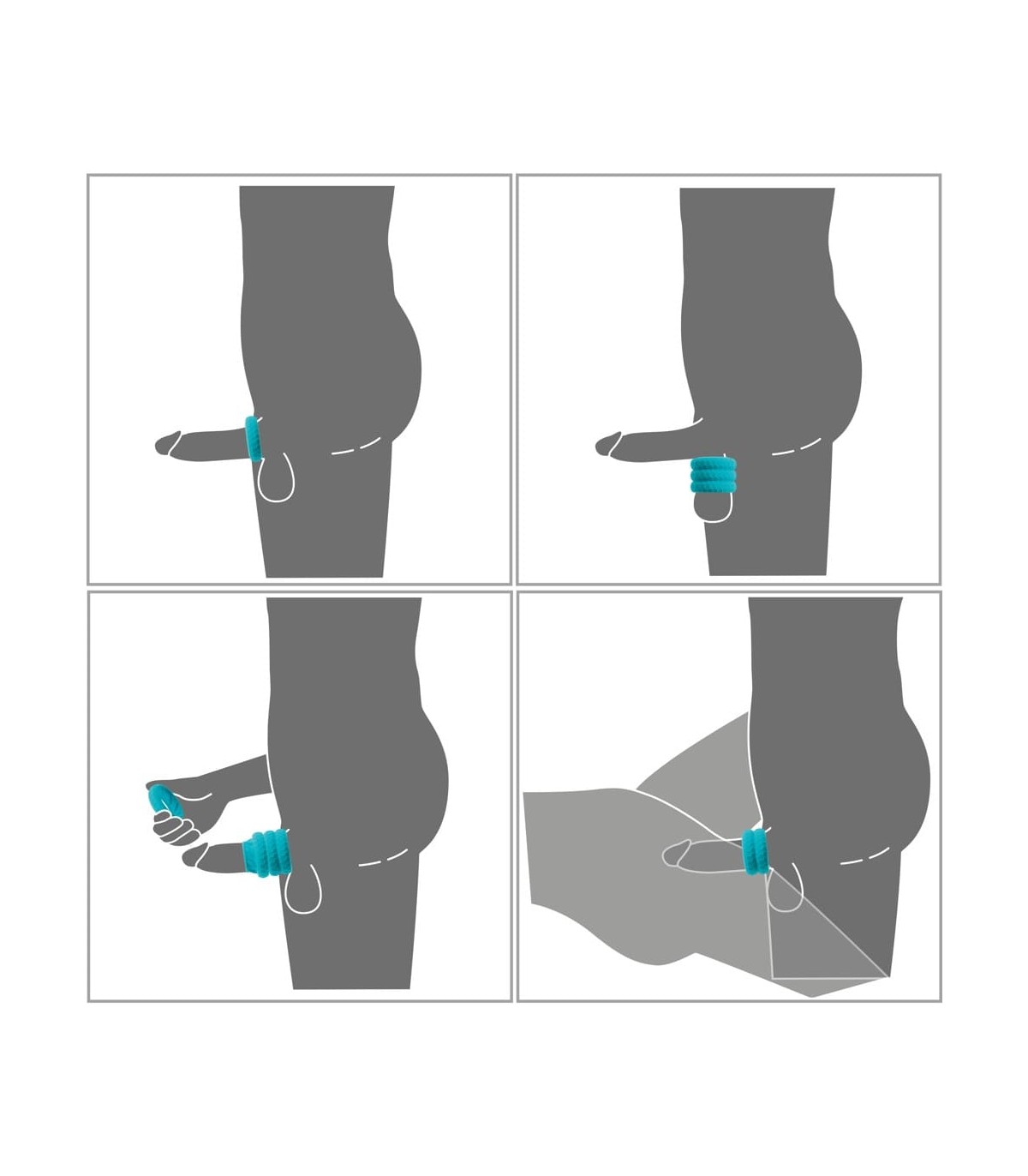 Set de 4 Anneaux pour Pénis et Testicules