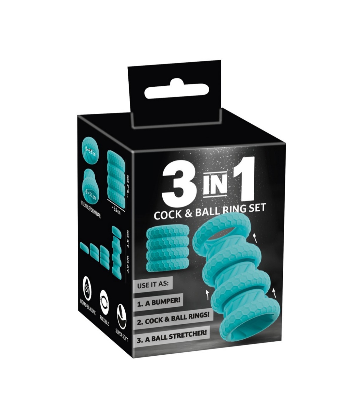 Set de 4 Anneaux pour Pénis et Testicules