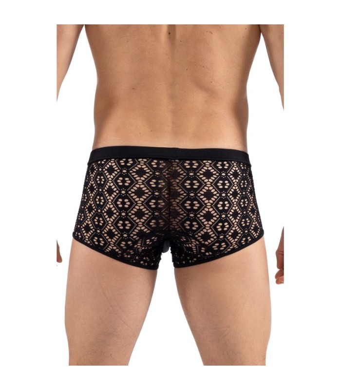 Boxer Homme Sexy Brodée Noir Look Me