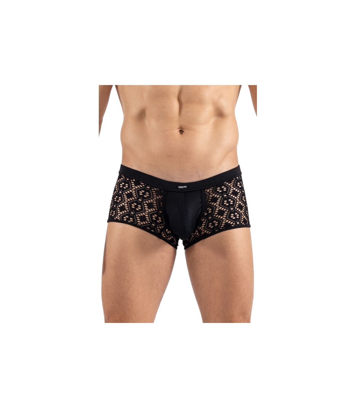 Boxer Homme Sexy Brodée Noir Look Me