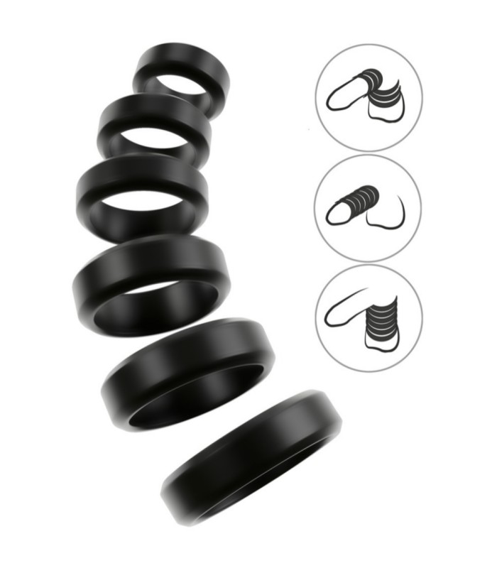 Lot de 6 Anneaux Extensible Cock & Ball