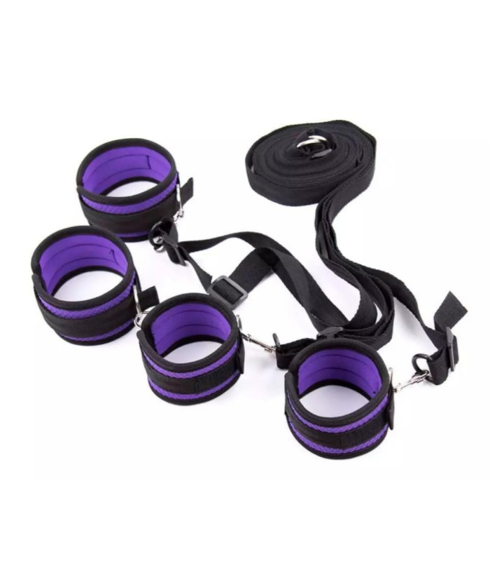 Attaches Violettes de Lit BDSM