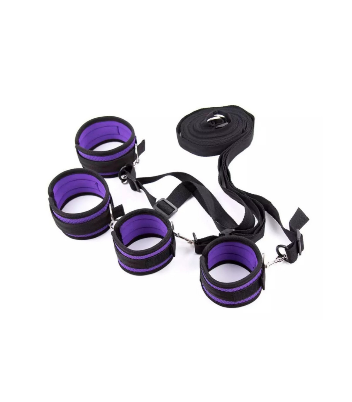Attaches Violettes de Lit BDSM
