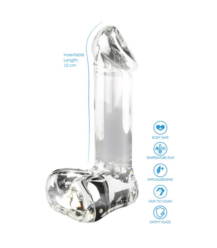 Gode Réaliste en Verre Toyjoy transparent