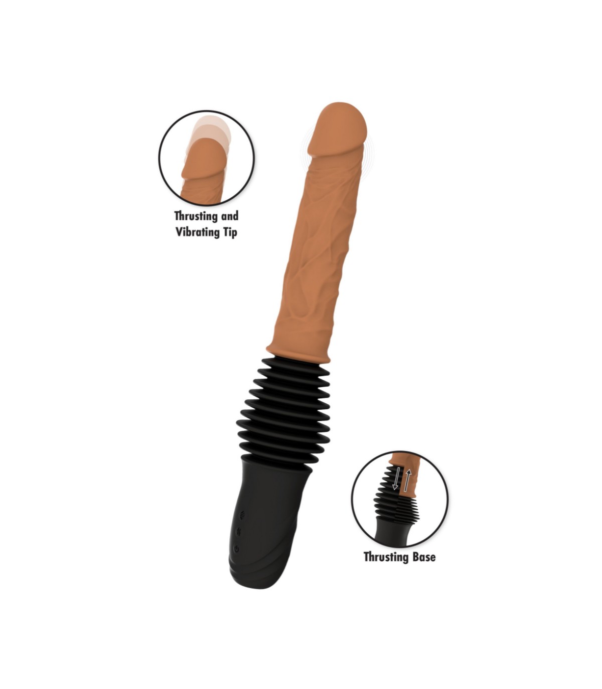 Vibromasseur Ultra Réaliste à Mouvements Vibrants