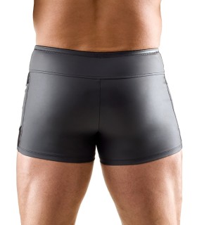 Boxer sexy Noir Mat à Boucles Pour Homme