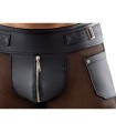 Boxer sexy Noir Mat à Boucles Pour Homme