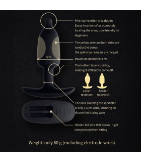 Plug Électrostimulation en Silicone Noir