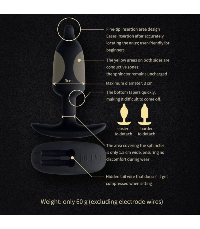 Plug Électrostimulation en Silicone Noir