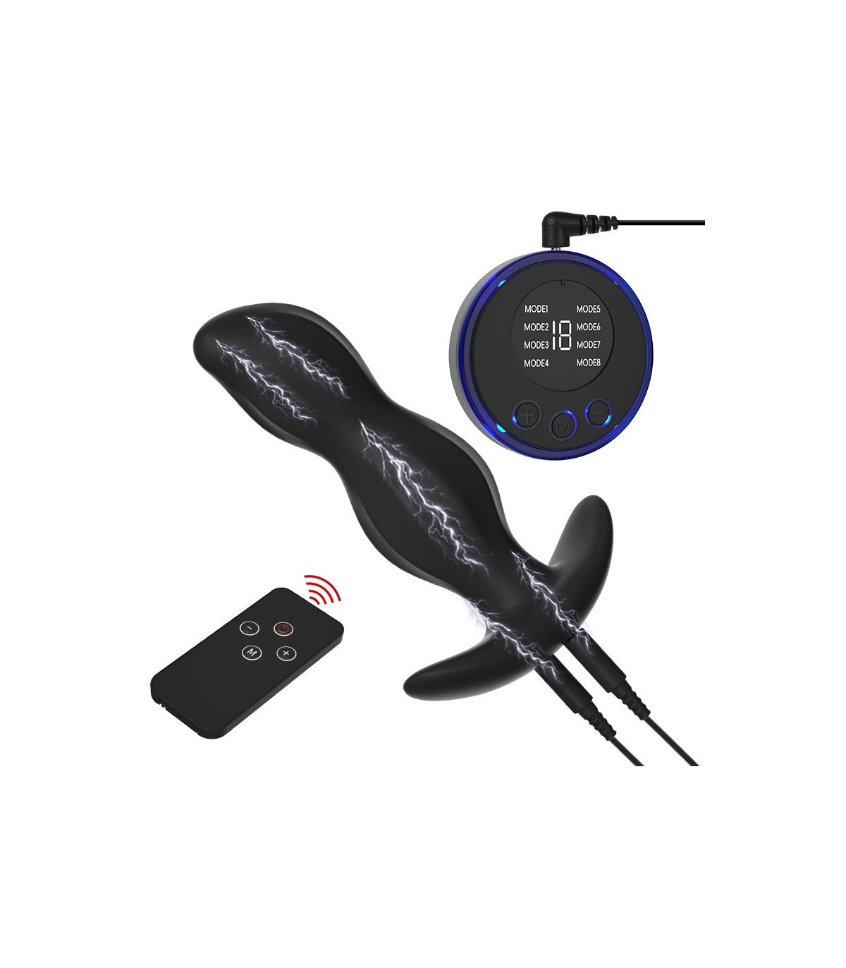 Plug Anal Électro avec Boîtier Player E-Stim
