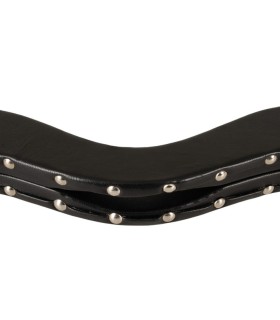Humbler BDSM en cuir noir riveté Zado