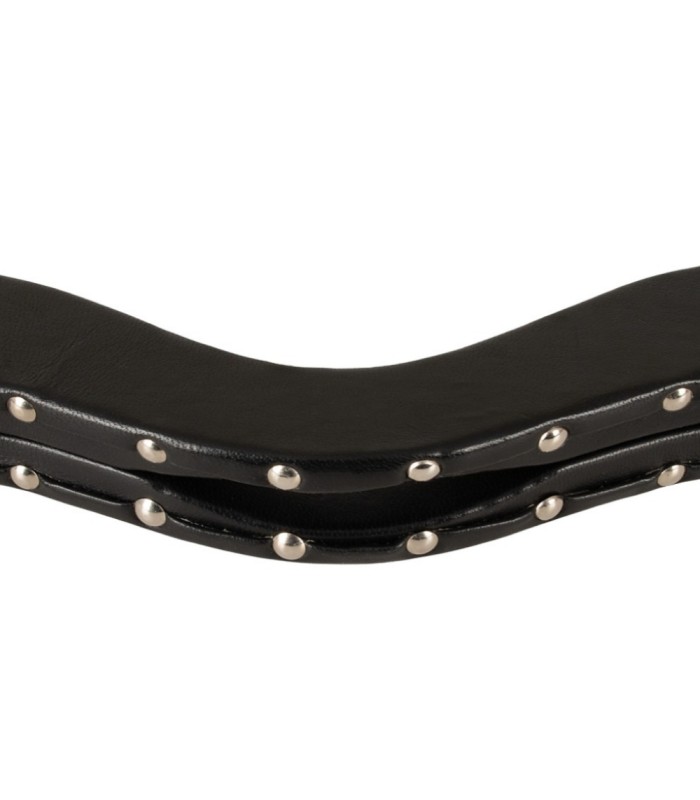 Humbler BDSM en cuir noir riveté Zado