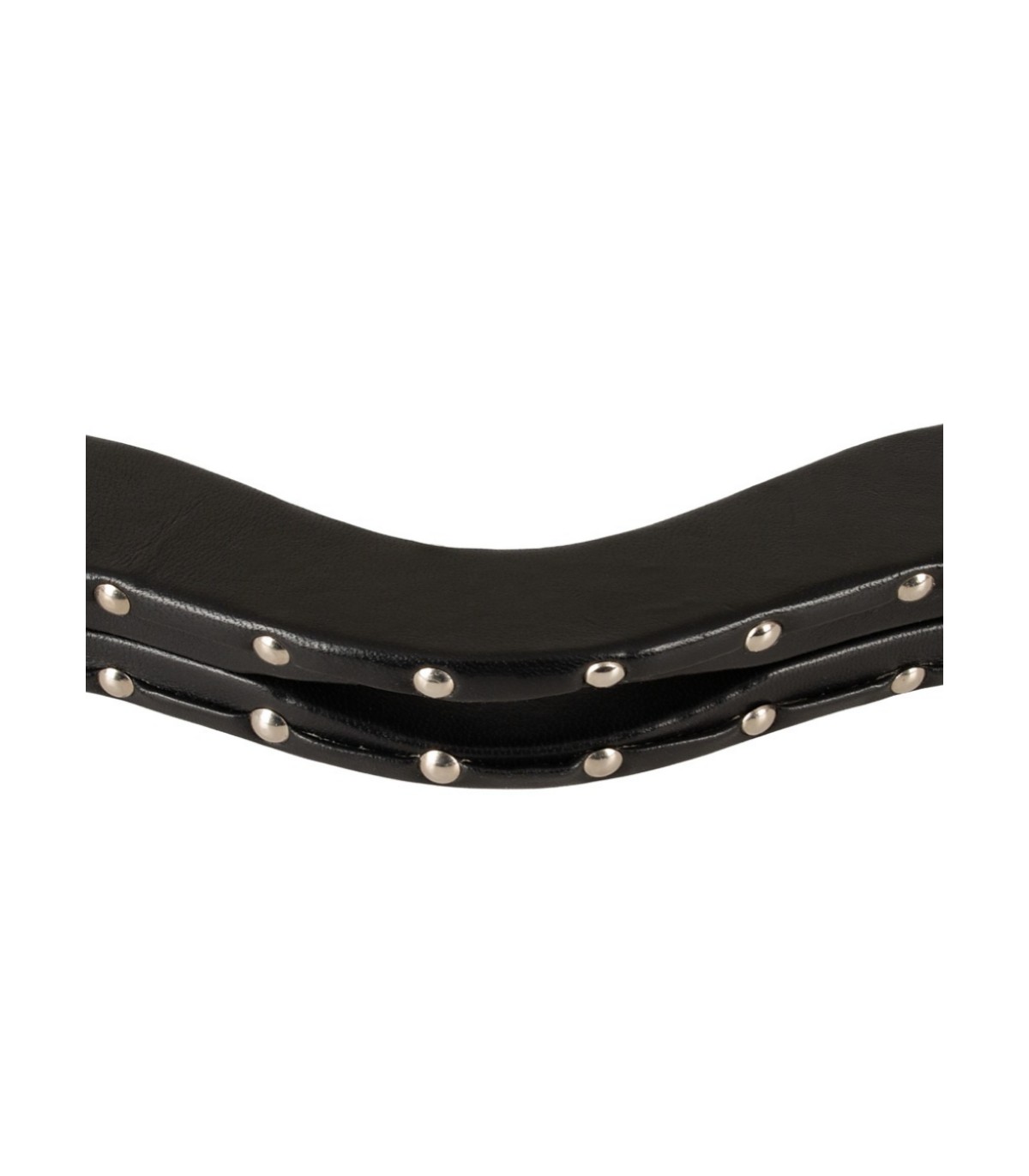 Humbler BDSM en cuir noir riveté Zado