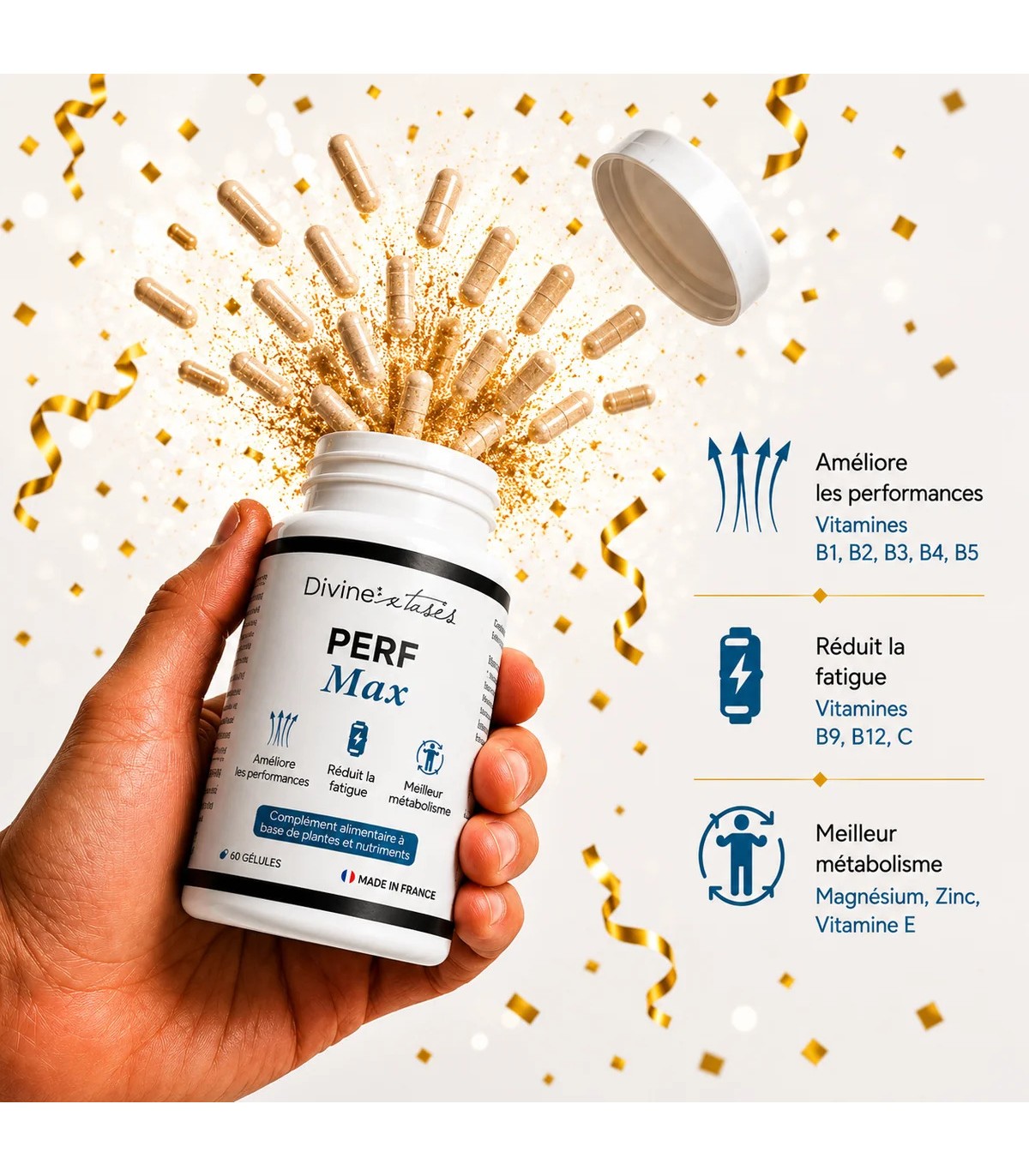 Complément alimentaire homme Perf Max Divinextases