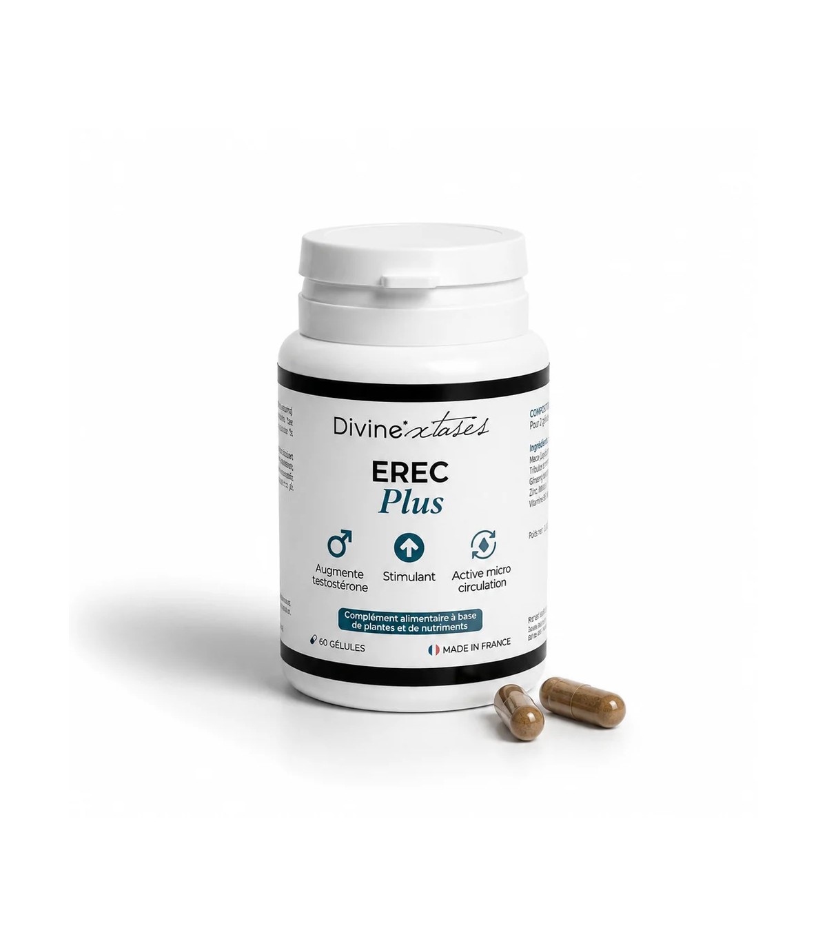 Erec Plus Divinextases complément vitalité homme 60 gélules