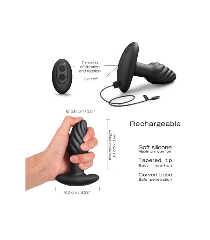 Plug rotatif et vibrant Spin Plug Dorcel